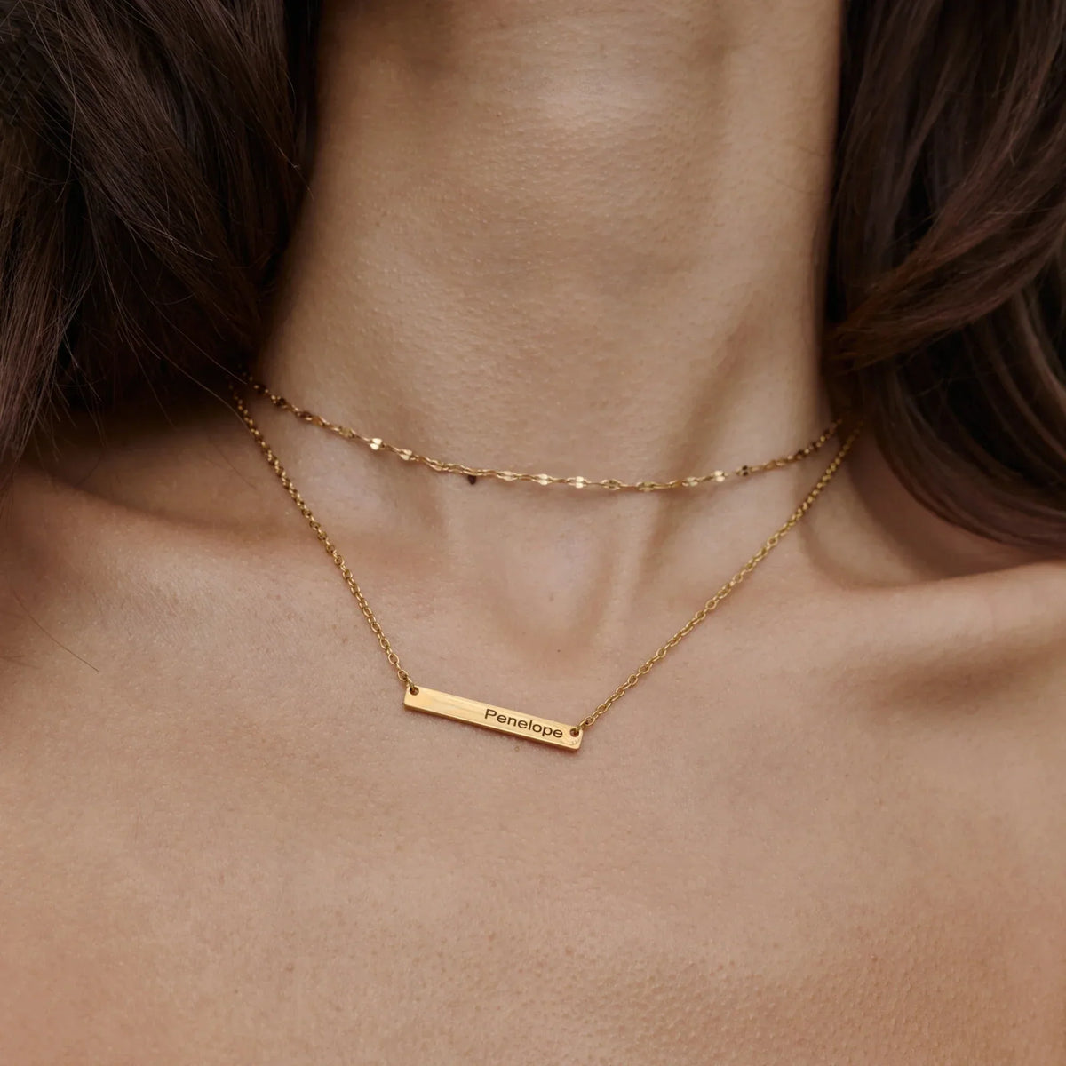 Engravable Bar Necklace