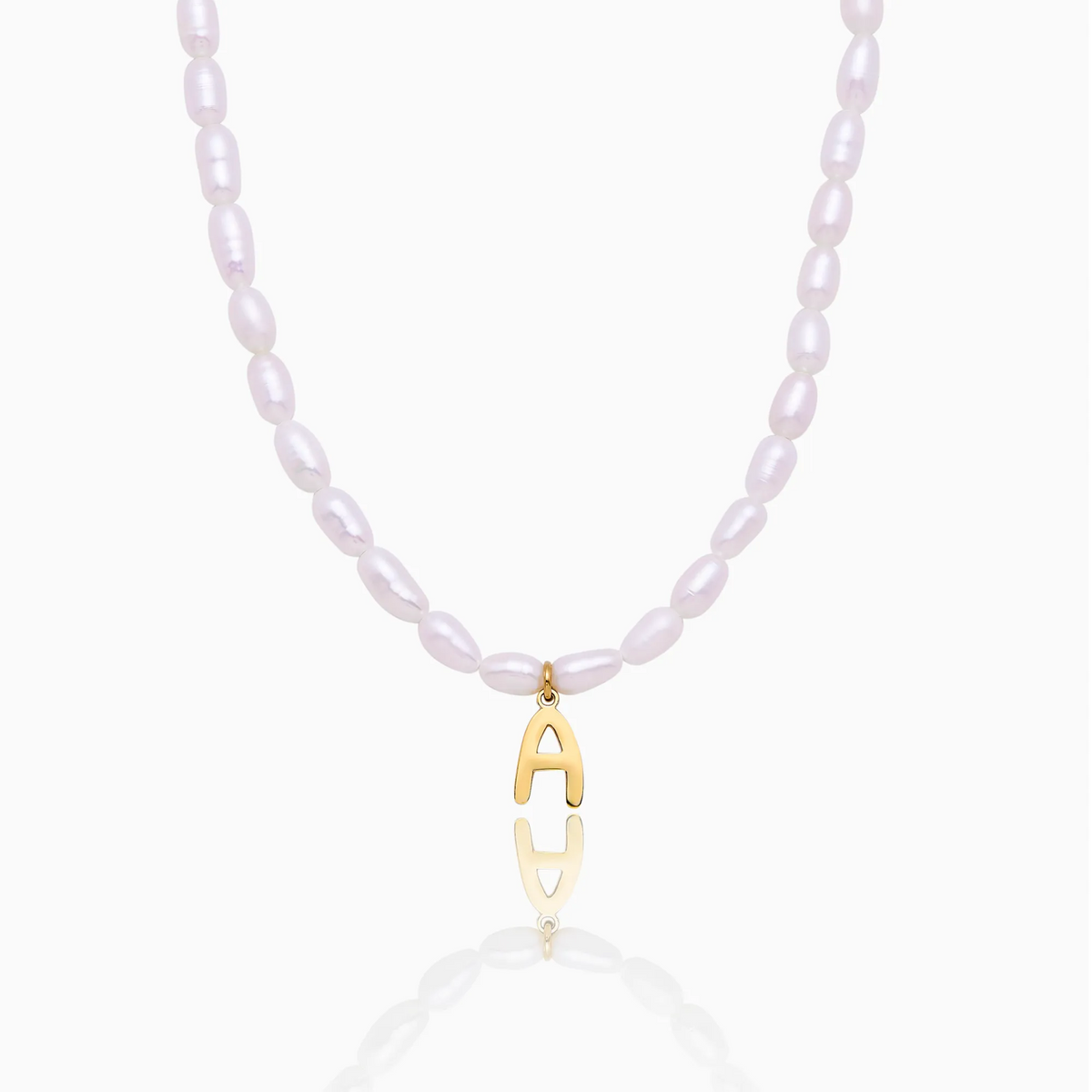 Statement Initial Pearl Necklace